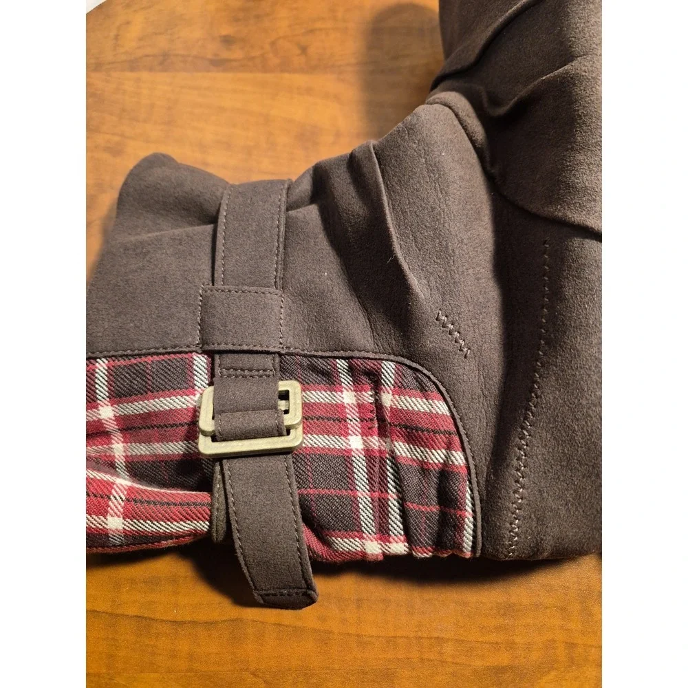 Patagonia Kula Plaid‎ Women's 10.5 Ankle Boots Suede Espresso Buckle Zip Rare